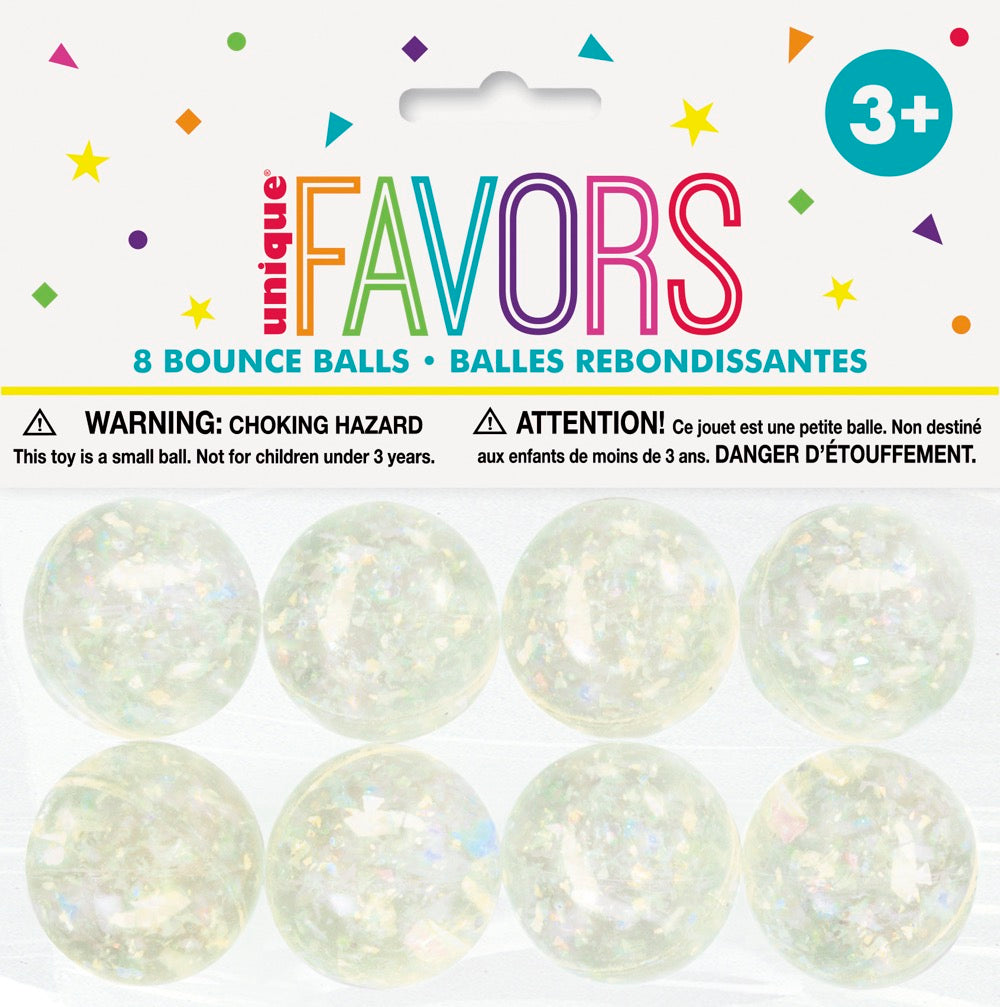 Iridescent Bouncy Balls 8ct