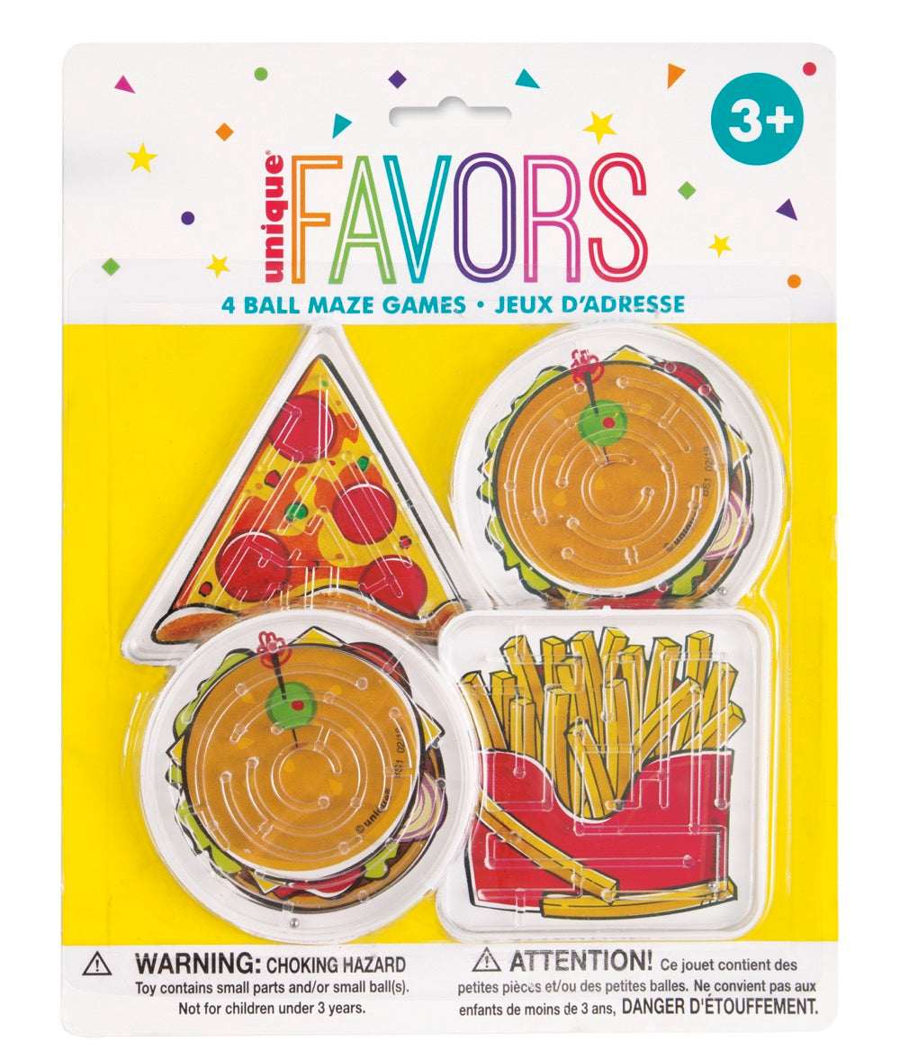 Ball Maze Games Food 4ct