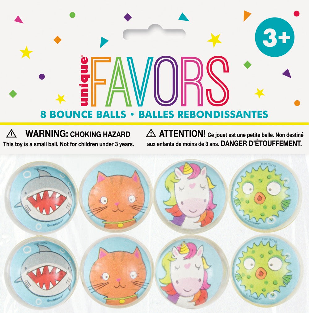 Animal Bounce Balls 8ct