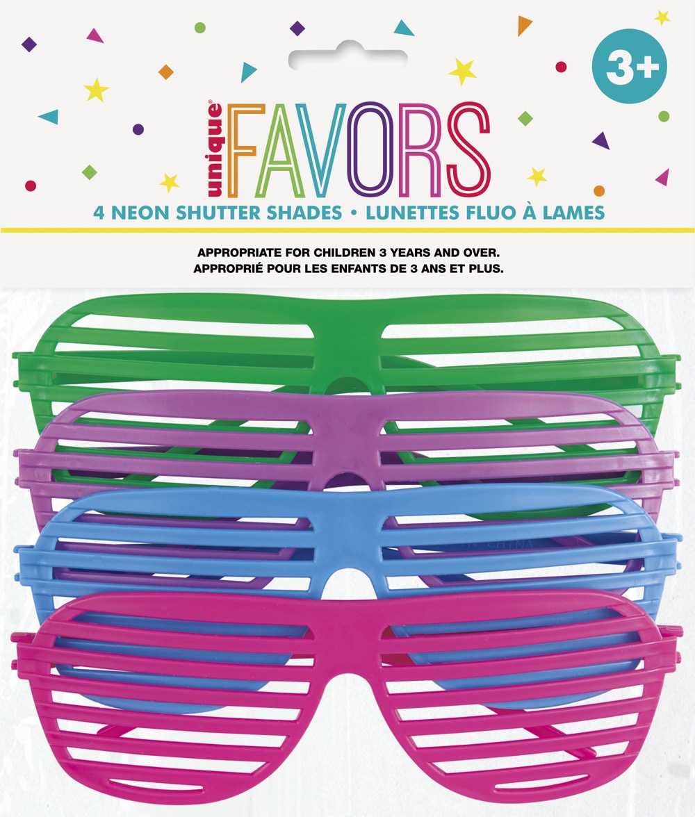 Neon Shutter Shades 4ct