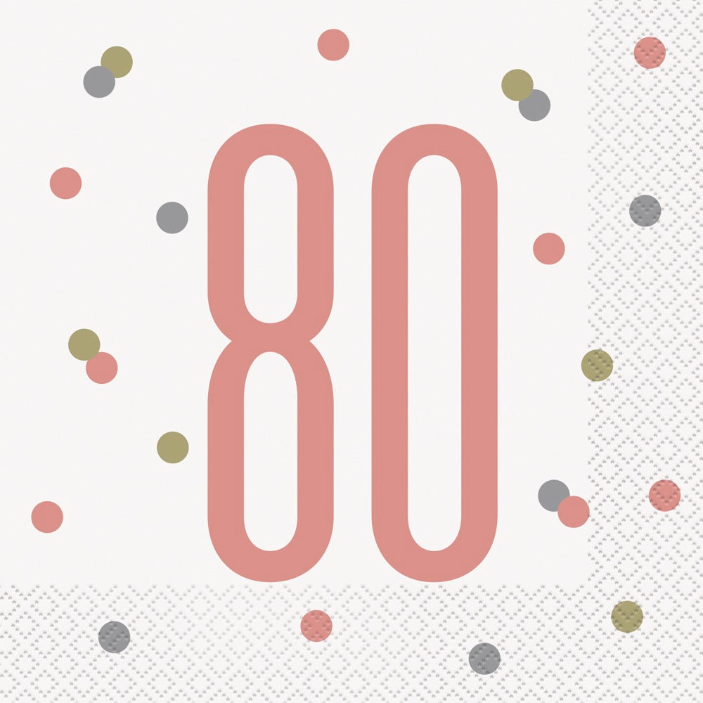 Glitz Rose Gold Luncheon Napkins 16ct - 80