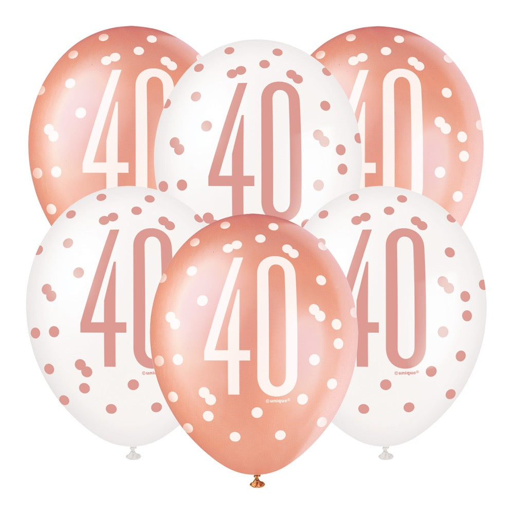 Rose Gold 12in Latex Balloons 12ct - 40