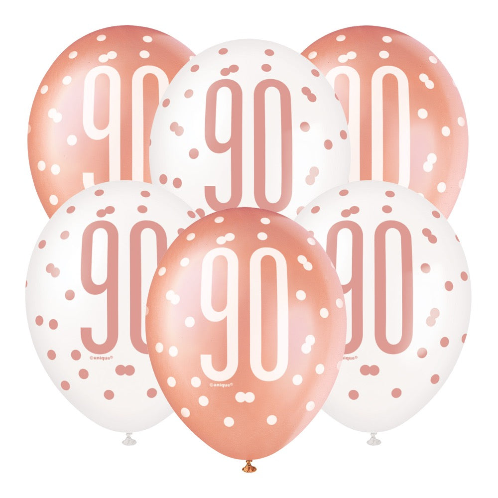 Rose Gold 12in Latex Balloons 12ct - 90