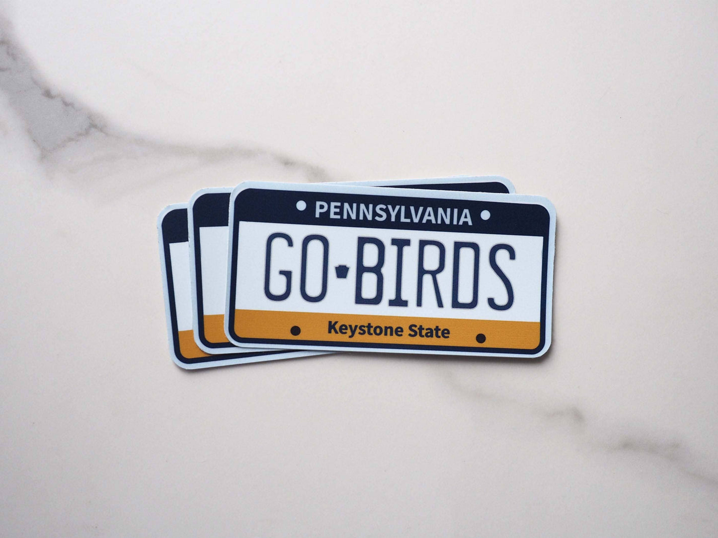 Go Birds Philadelphia Eagles Sticker - Pennsylvania Plate