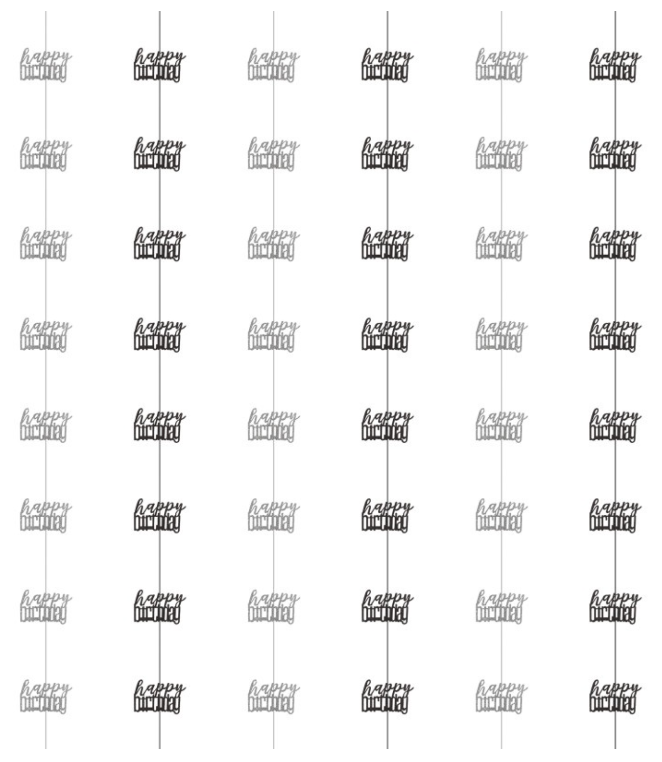 Glitz Black Hanging Decorations 5ft - Happy Birthday