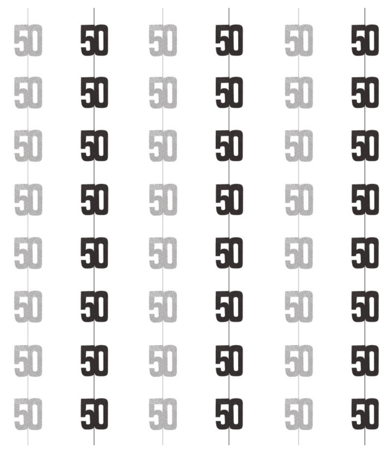 Glitz Black Hanging Decorations 5ft - 50