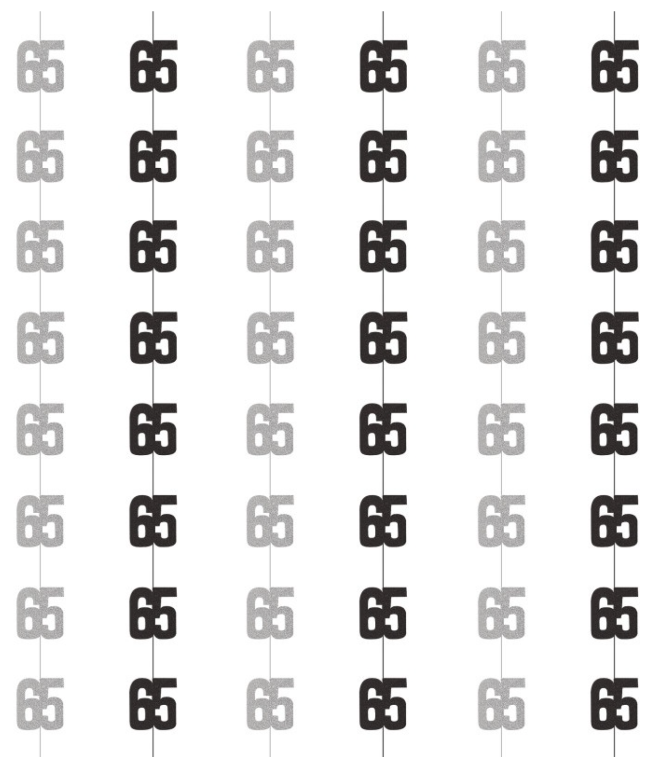 Glitz Black Hanging Decorations 5ft - 65