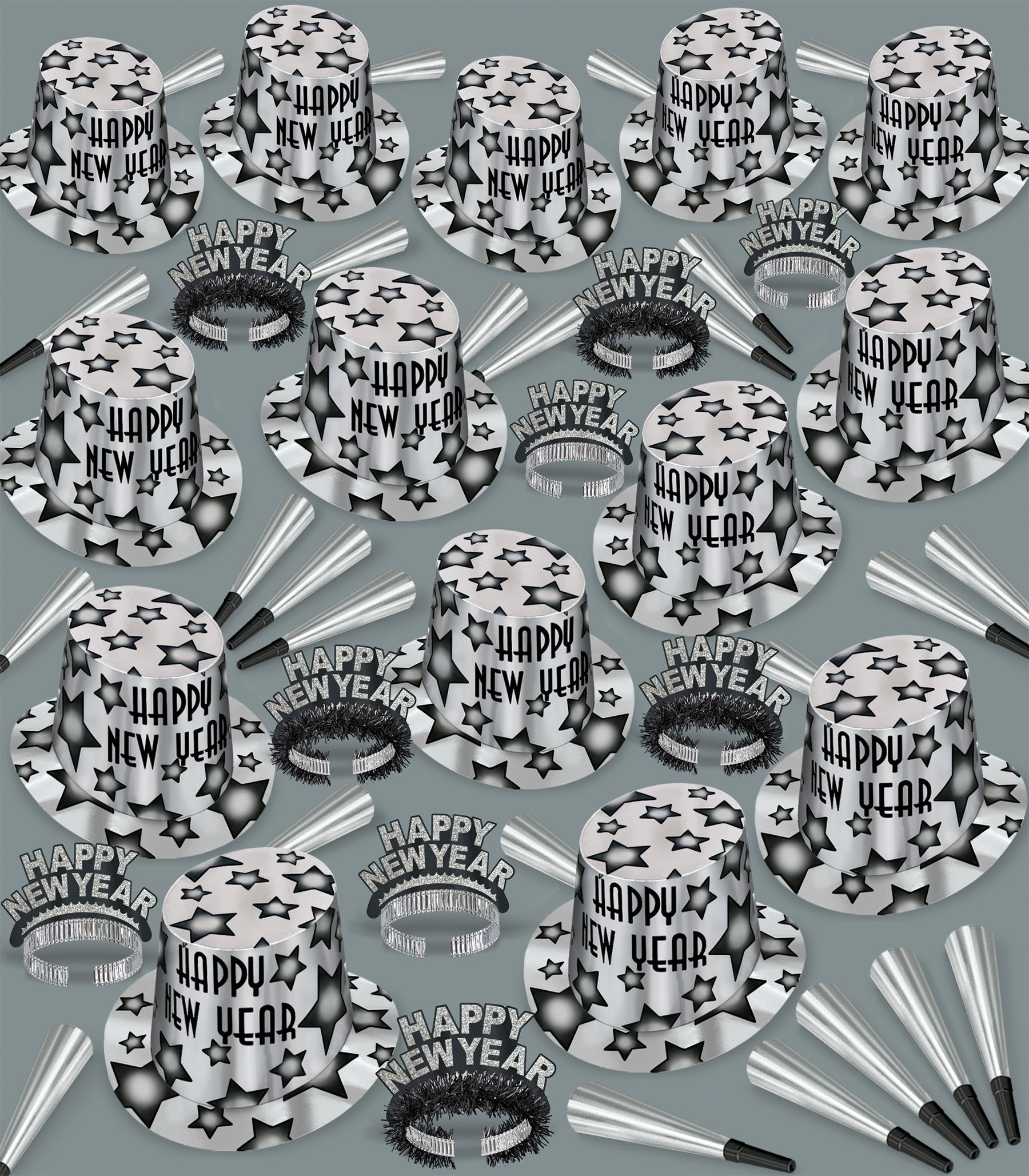 Gem-Star Silver Deluxe New Years Assortment for 100 People