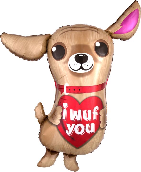 #461 I Wuf You 36in Balloon
