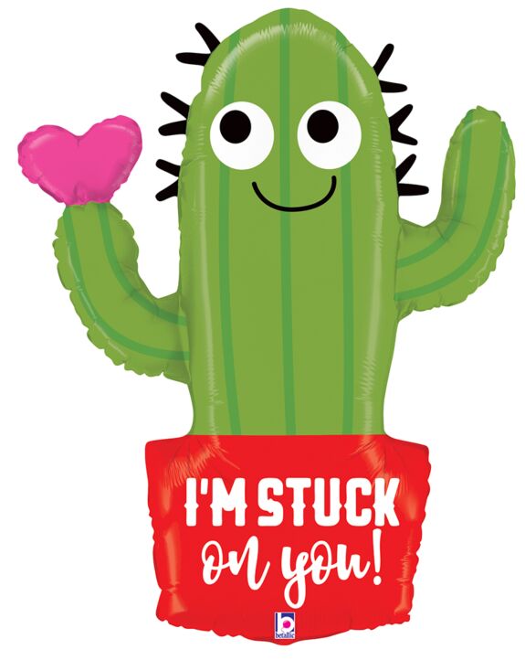 #447 Stuck On You Cactus 32in Balloon