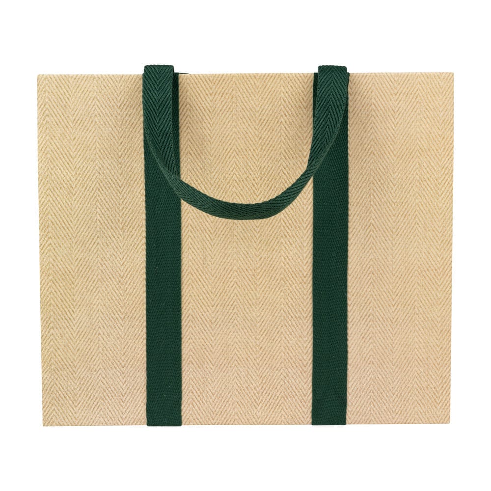 Jute And Twill Natural & Hunter Gift Bags Large