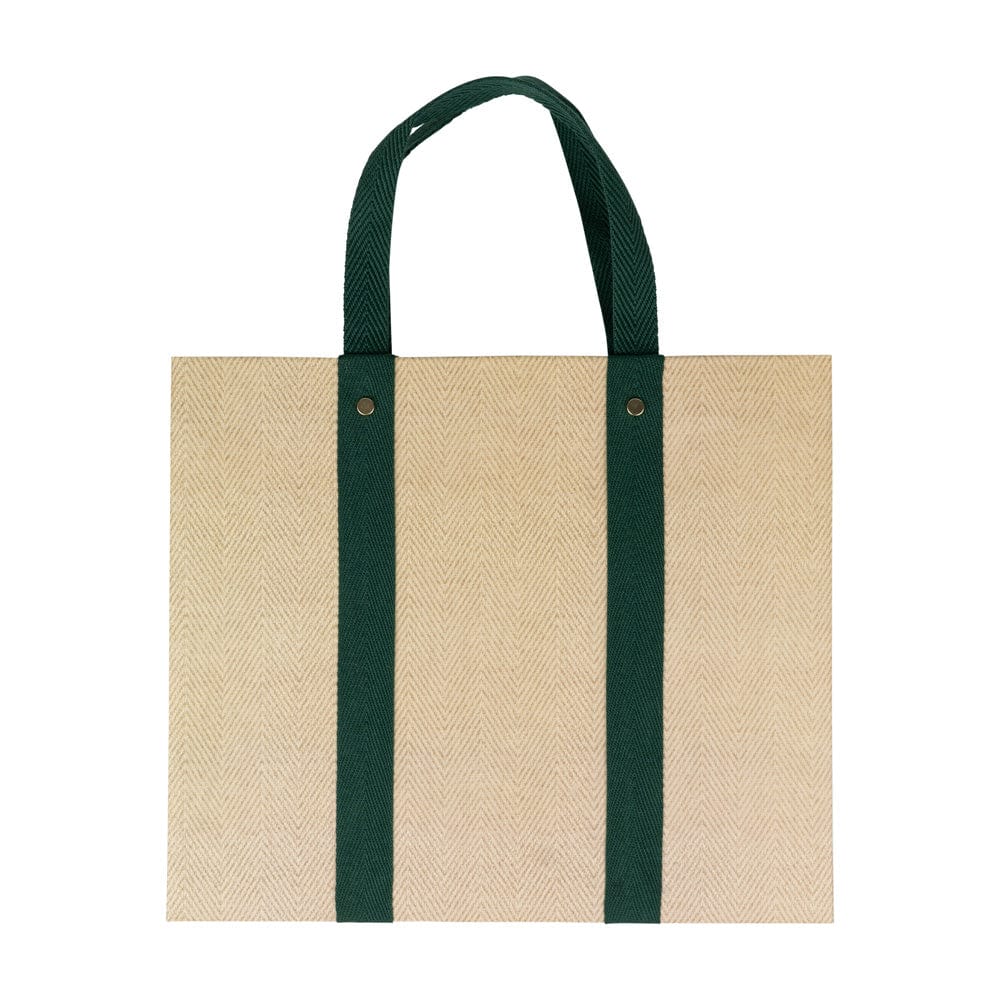 Jute And Twill Natural & Hunter Gift Bags Large