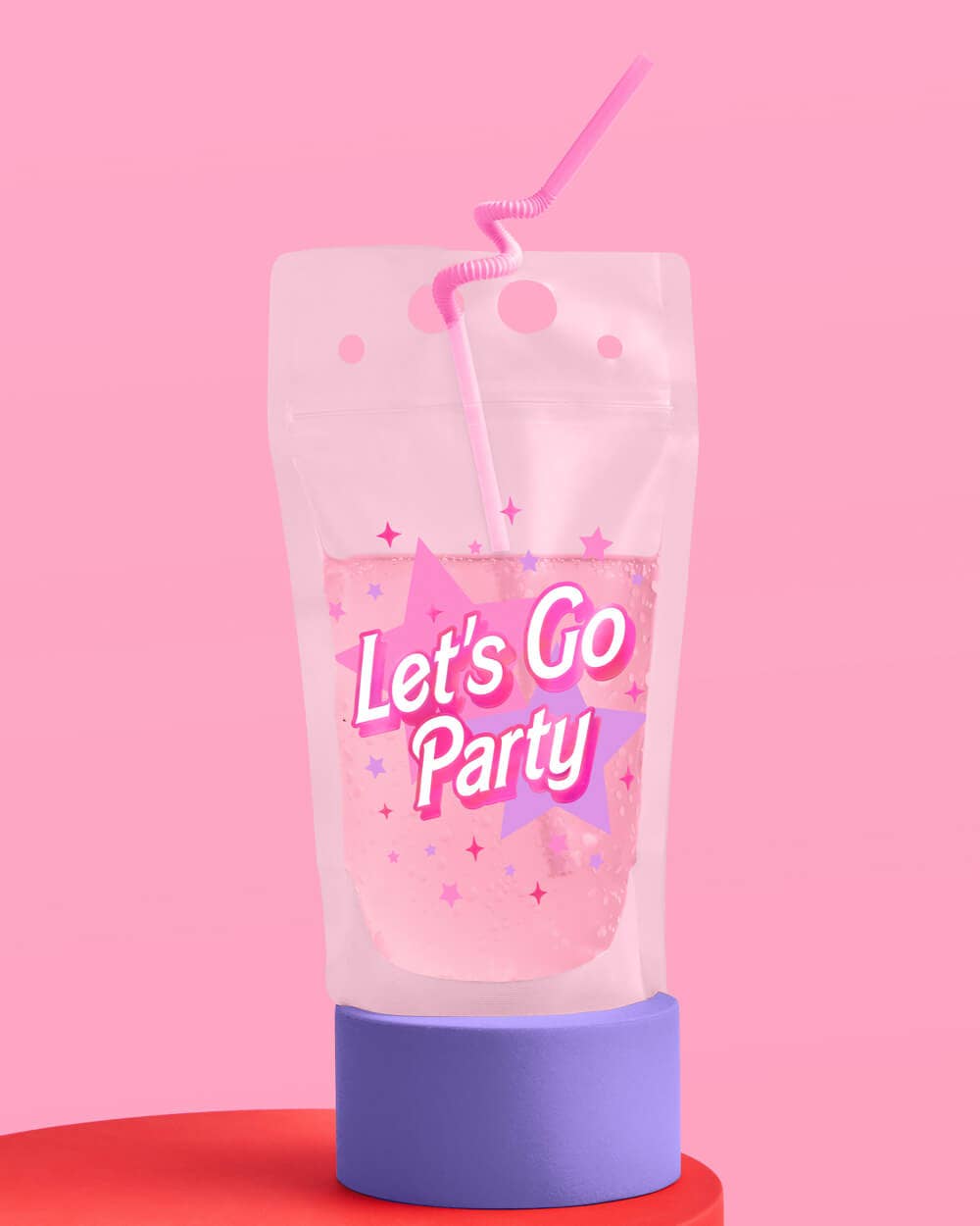 Pink Party Drink Pouches 16ct