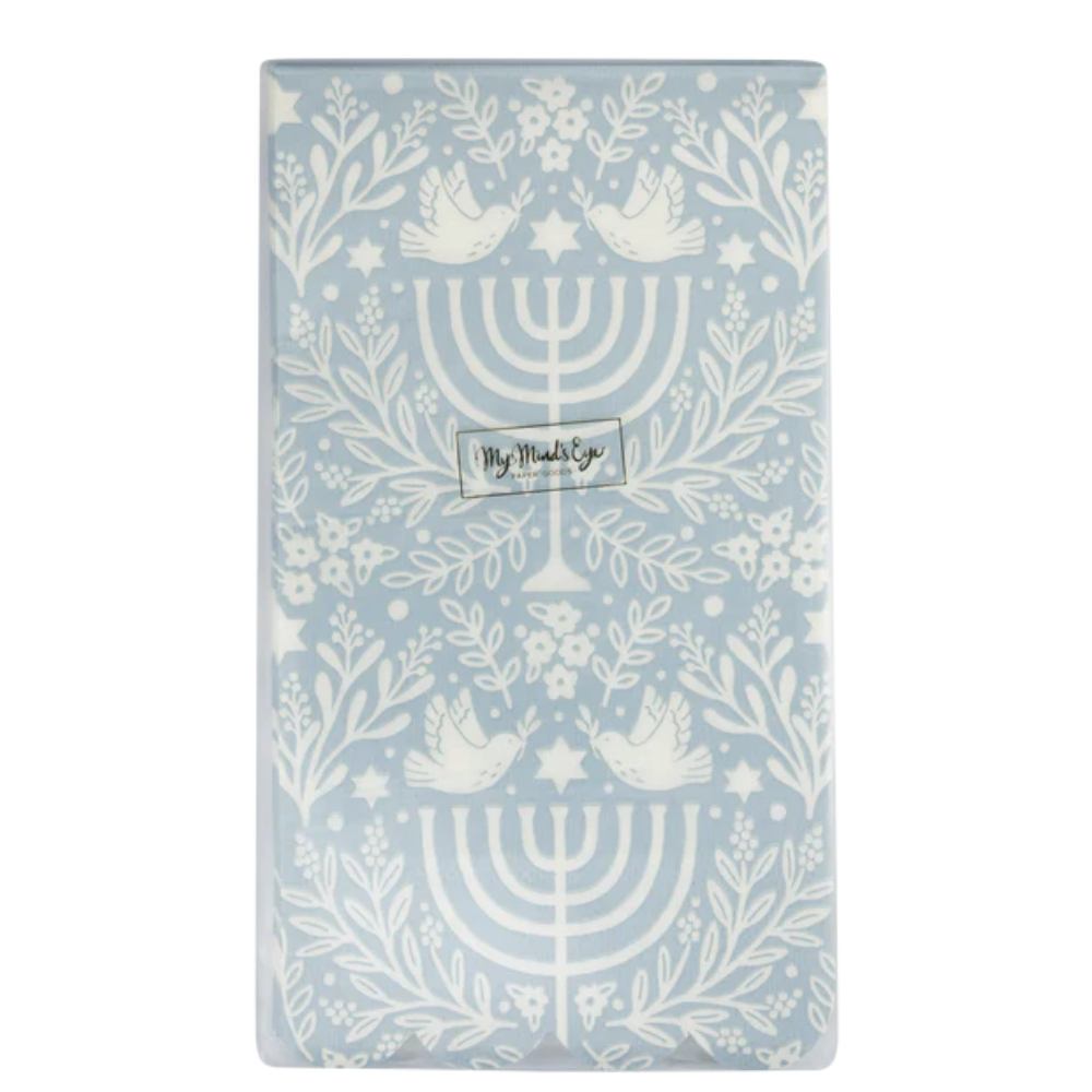 Floral Menorah Guest Towels 24ct