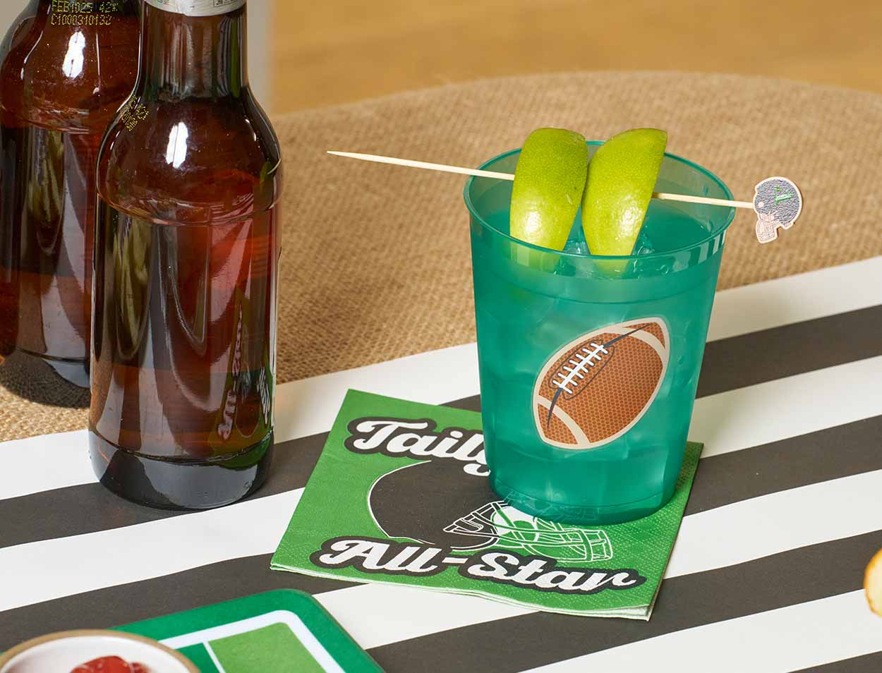 Tailgate Football Helmet Large Party Picks 30ct