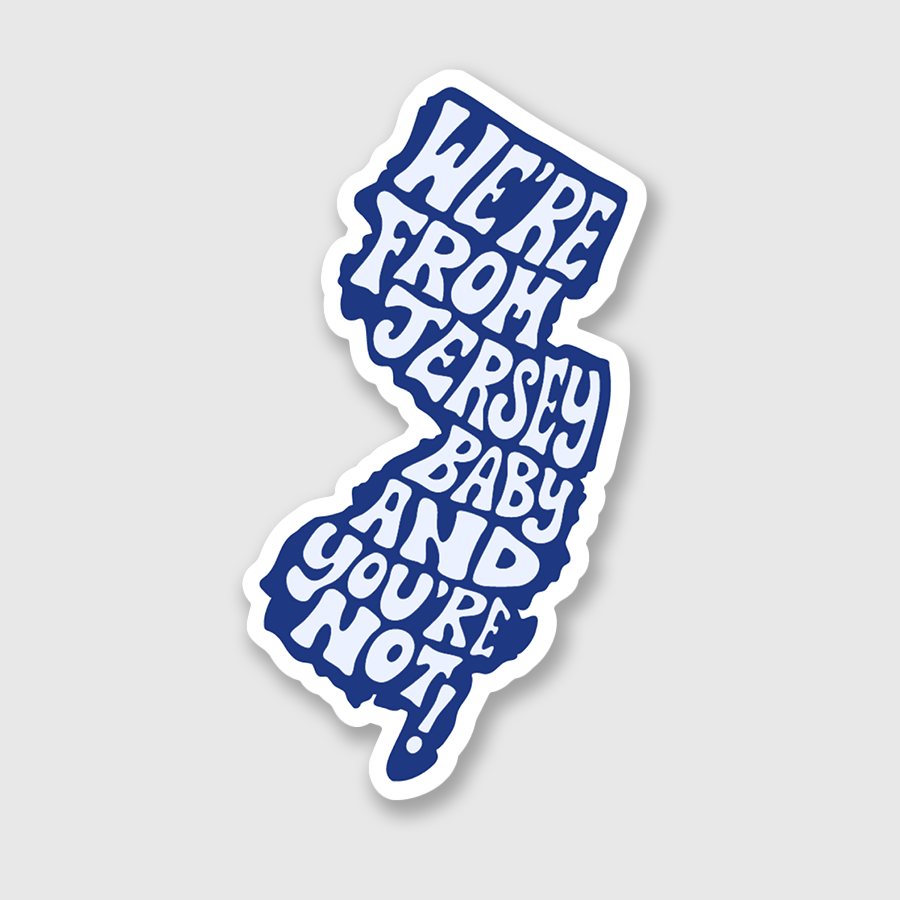 We're From New Jersey Baby Sticker