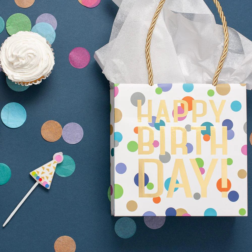 Happy Birthday Confetti Gift Bag Large