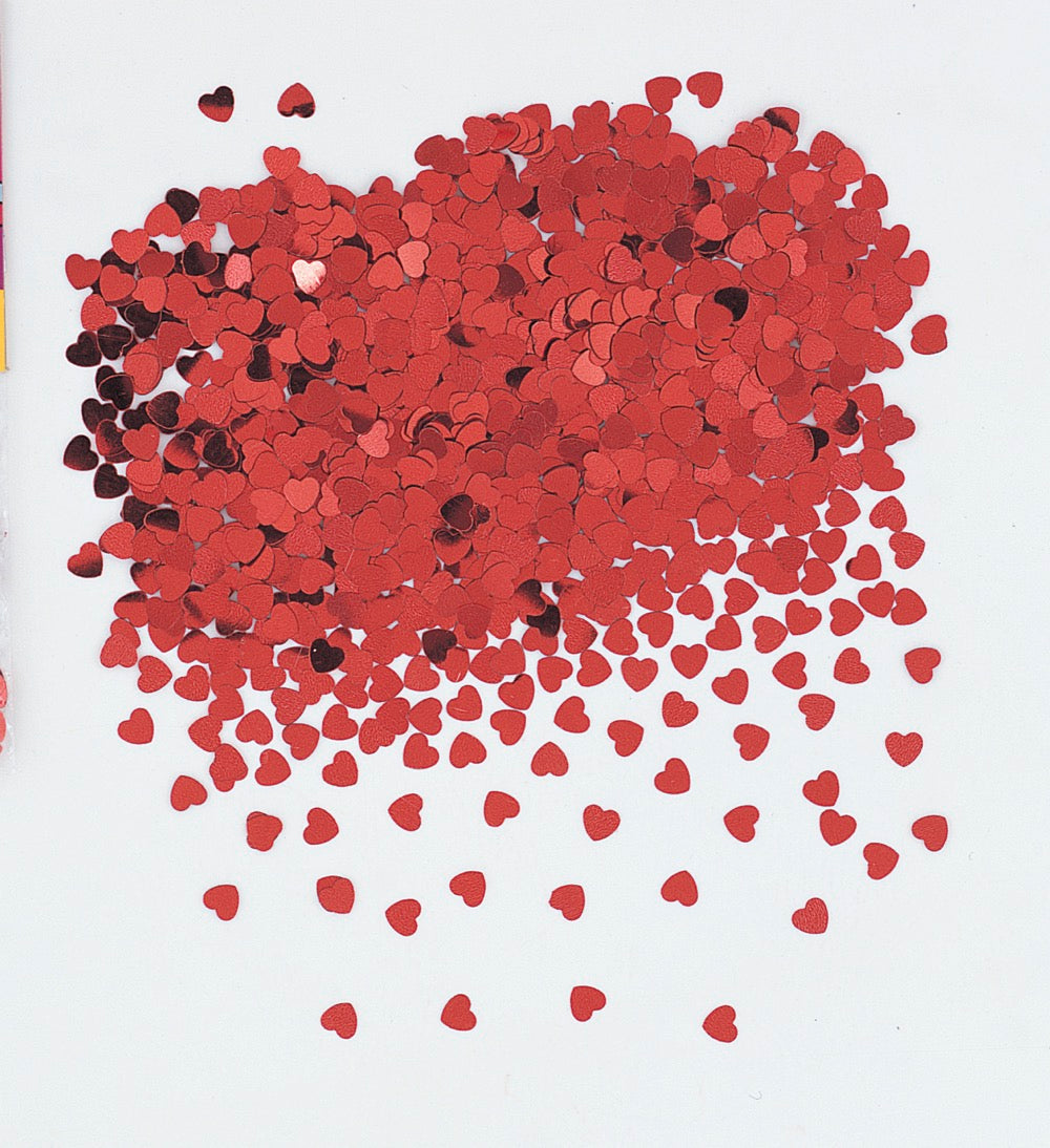 Red Foil Heart Confetti .5oz