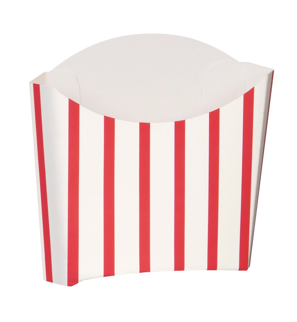 Red & White Striped Paper Snack Containers 8ct