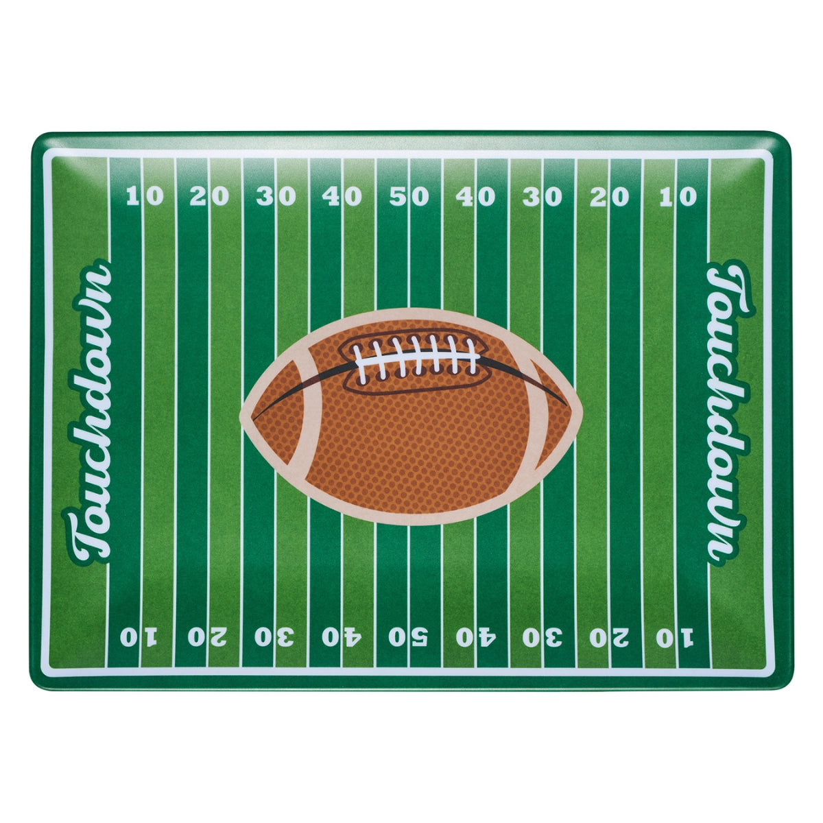 Tailgate Football Melamine Rectangle Platter