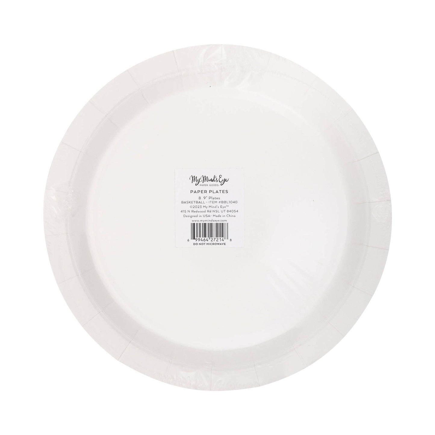 Basketball 9in Paper Plates 8ct