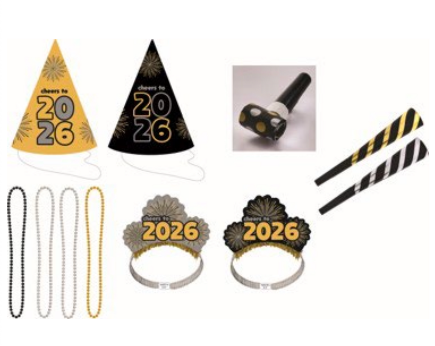2026 New Years 4 Person Party Kit BSG 12pc