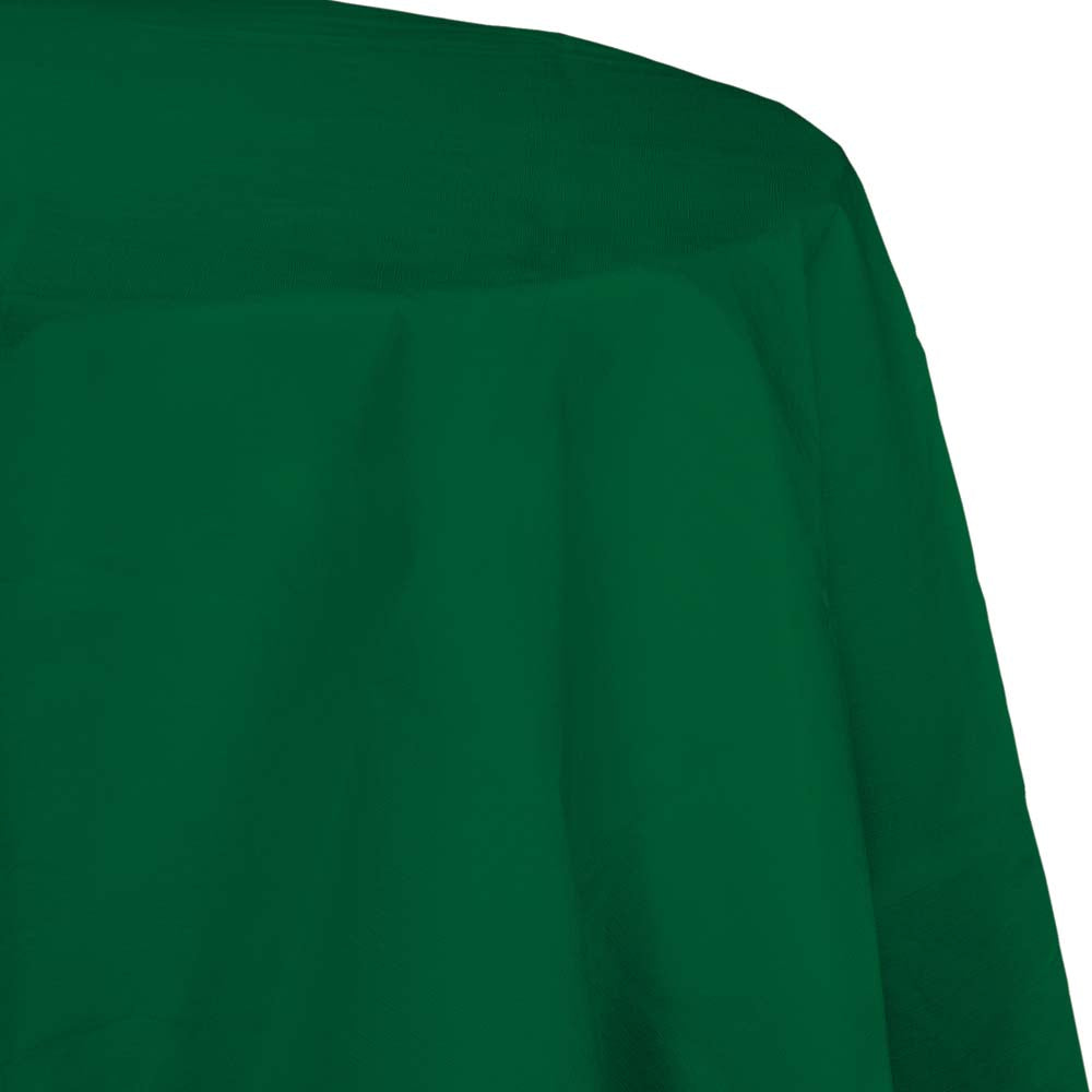 Hunter Green Paper Round Table Cover 82”