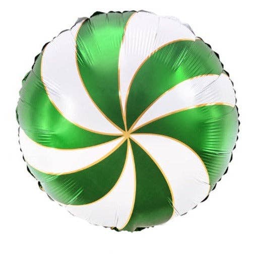 S03 Green Candy Round Foil Balloon 18in