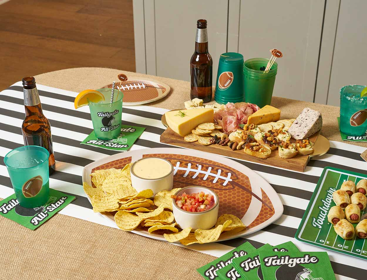 Tailgate Football Melamine Matte Serving Platter