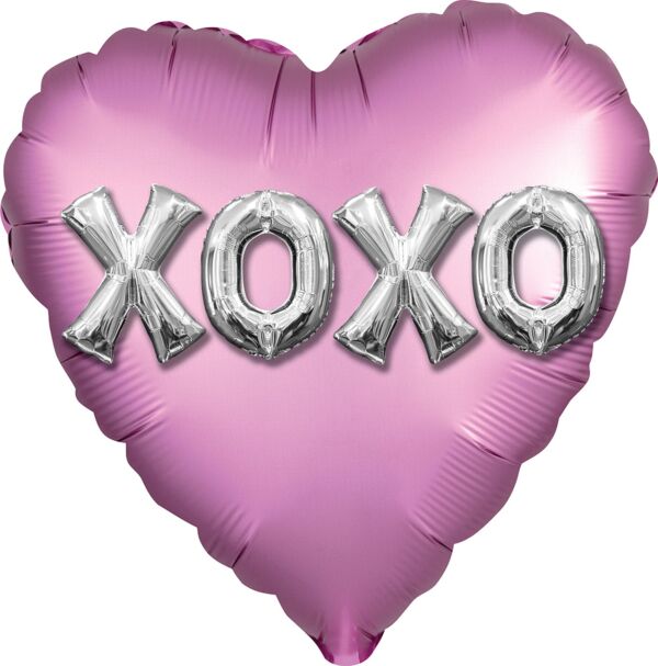 #452 Satin XOXO Balloon Letters 18in Balloon