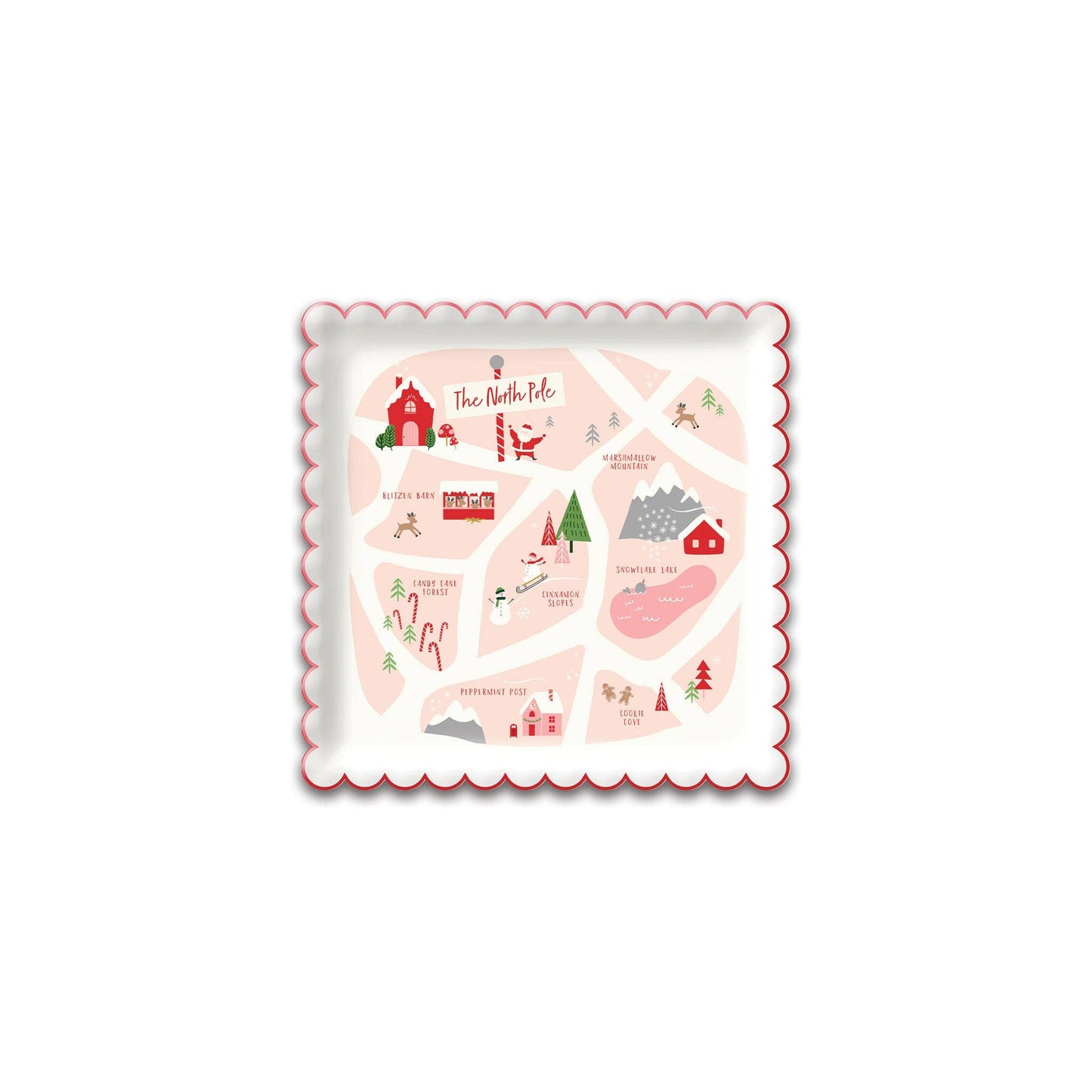 Believe North Pole Map Paper Plate 8ct