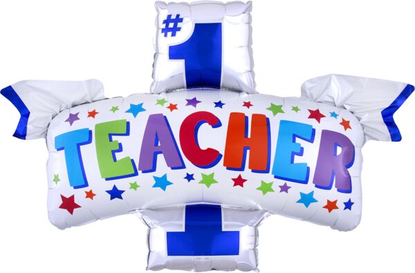 #437 Number 1 Teacher 38in Balloon