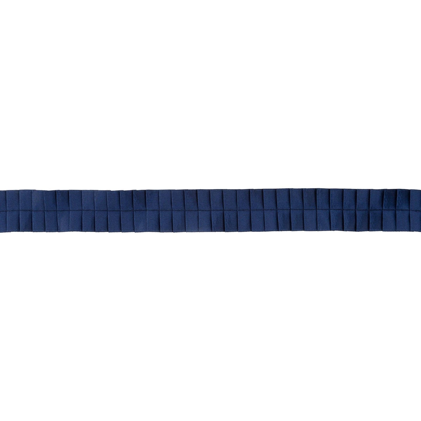 1" Pleated Ribbon | Navy | 10 Yard Roll
