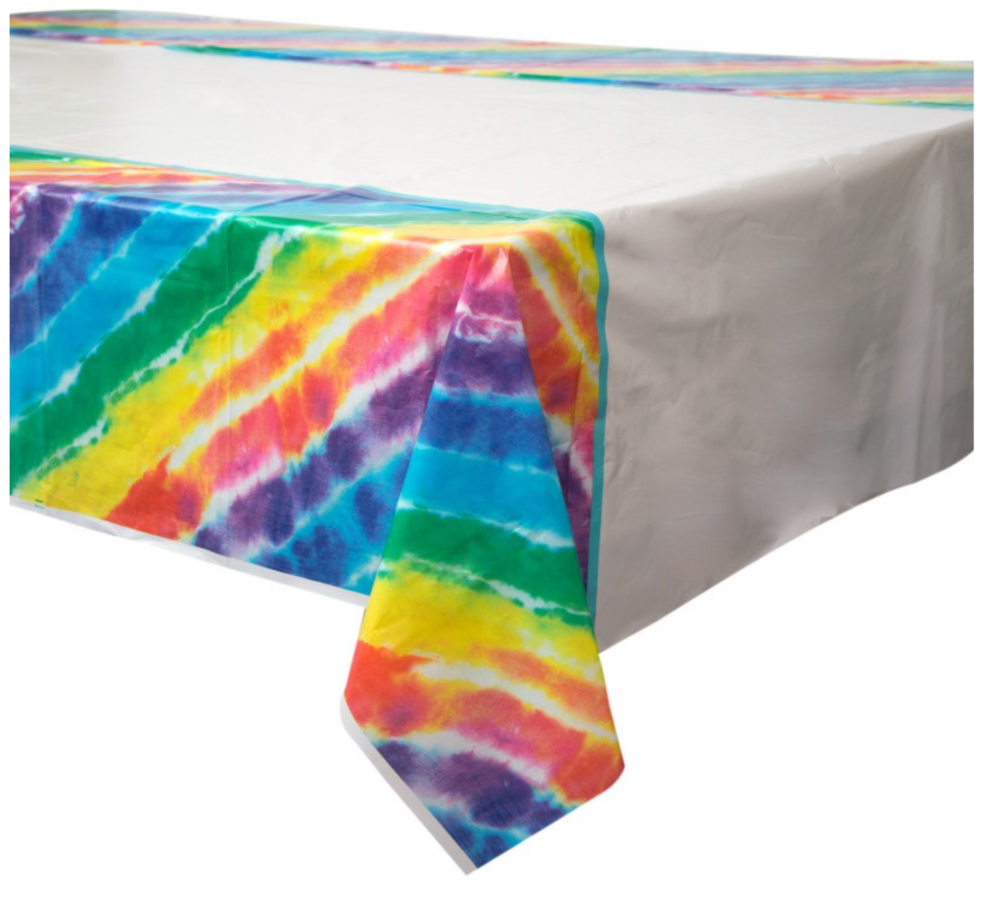 Tie Dye Rectangular Plastic Table Cover 54in x 84in