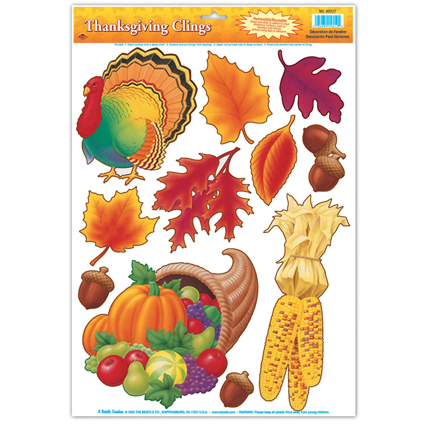 Thanksgiving Clings 11ct