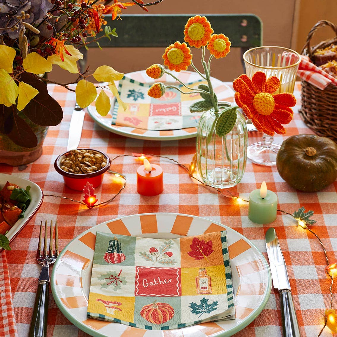 Fall Felt Leaf String Lights