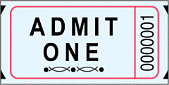 Admit One Ticket Roll - 2000 Tickets