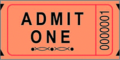 Admit One Ticket Roll - 2000 Tickets
