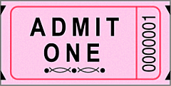 Admit One Ticket Roll - 2000 Tickets
