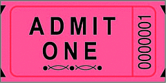Admit One Ticket Roll - 2000 Tickets