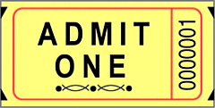 Admit One Ticket Roll - 2000 Tickets