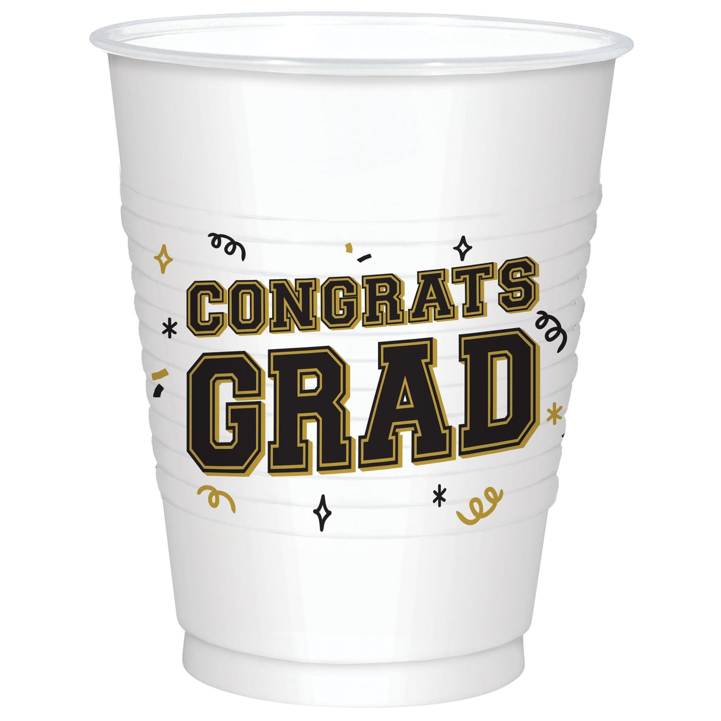 GRAD Printed Tumblers, Black Silver Gold 25ct