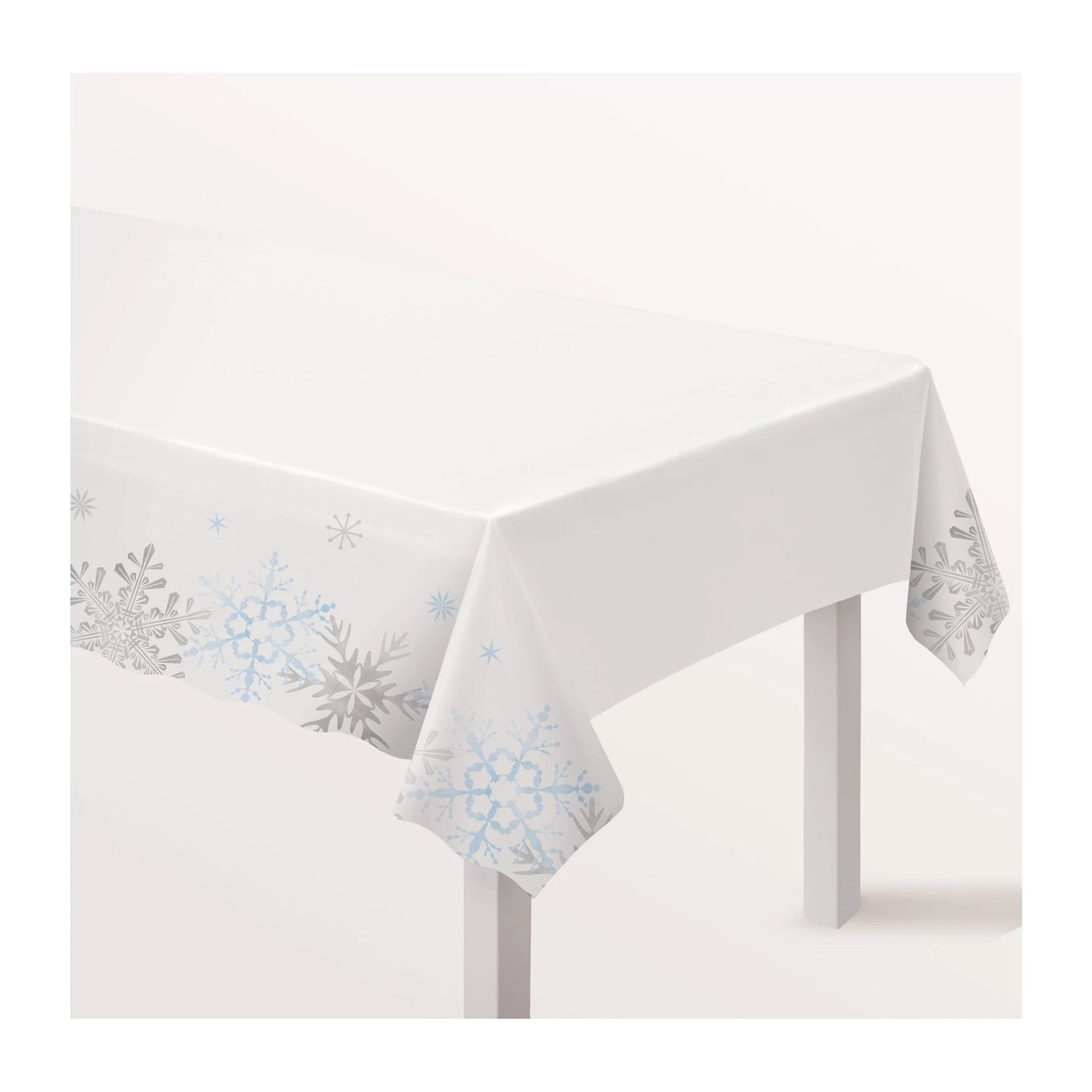 Snowflake Plastic Table Cover 54x102