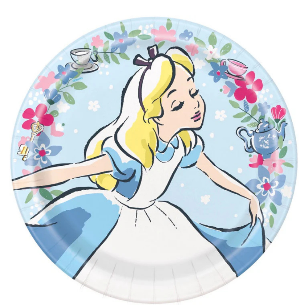 Alice In Wonderland 9in Plates 8ct