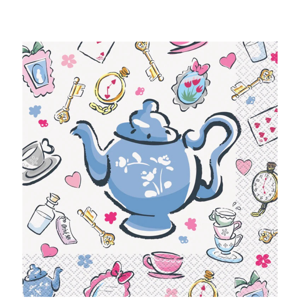 Alice In Wonderland Lunch Napkins 16ct