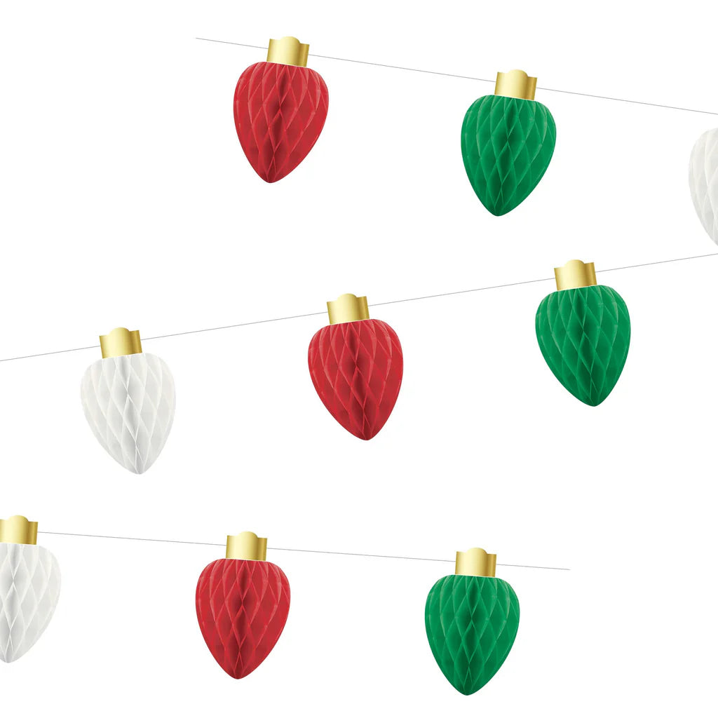 Christmas Honeycomb Light Garland 8.2ft