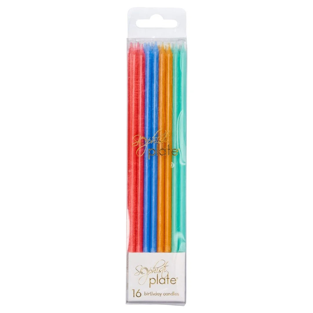 Birthday Candles Assorted Colors 16ct