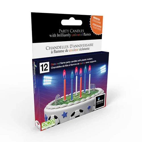 Color Flame Birthday Candles - Red, White, & Blue 12ct