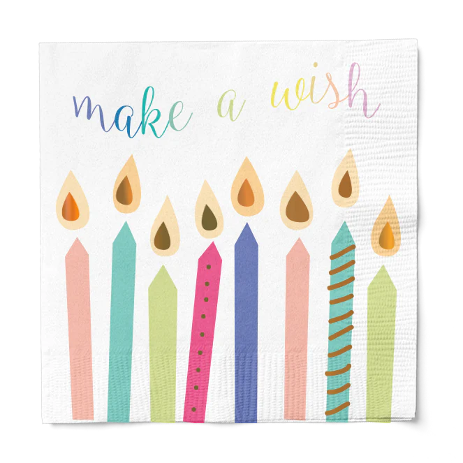 Birthday Candles Lunch Napkins 16ct