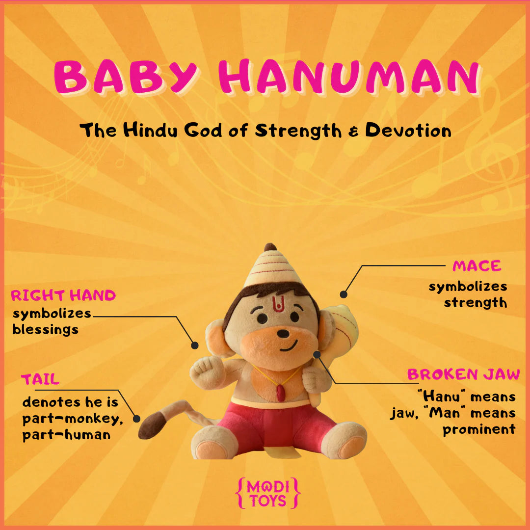 Baby Hanuman (Medium 11") Mantra Singing Plush Toy